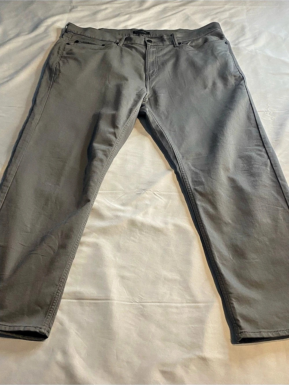 Banana Republic Men's Gray Solid Flat Front 5-Pocket Pants 40x30